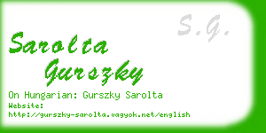 sarolta gurszky business card